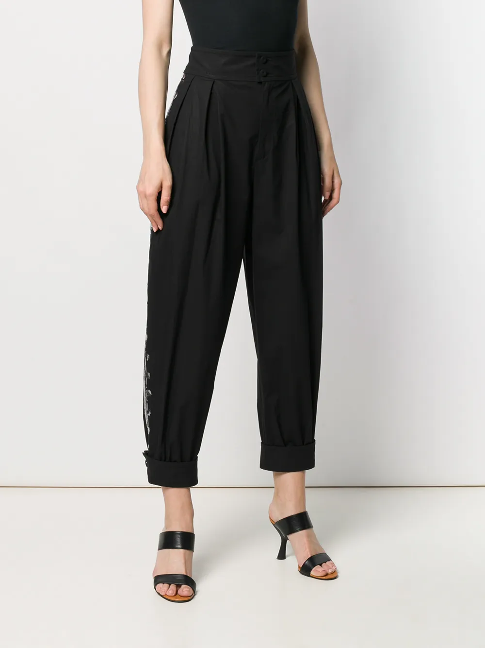 Philosophy Di Lorenzo Serafini Broek met pailletten Zwart