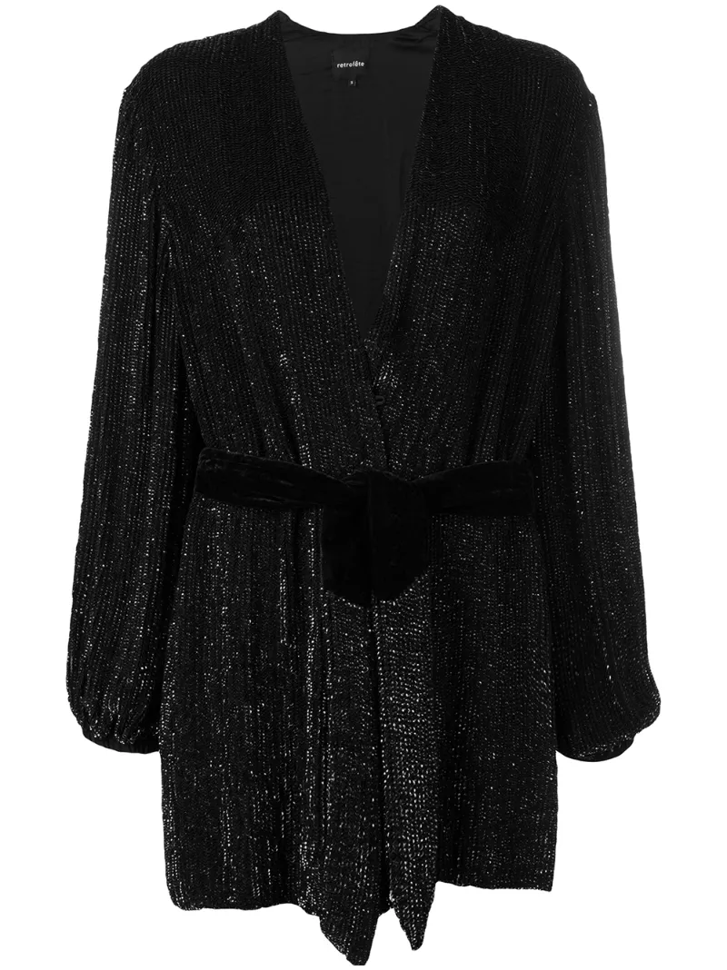 Retrofete Gabrielle sequinned wrap-around dress