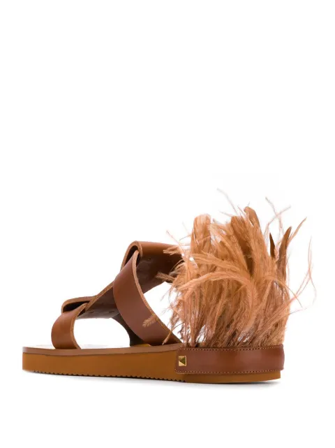 valentino feather sandals