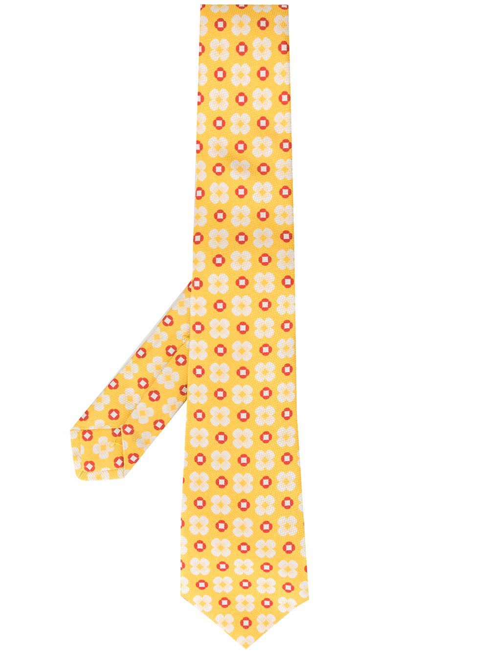 фото Kiton галстук с цветочным принтом