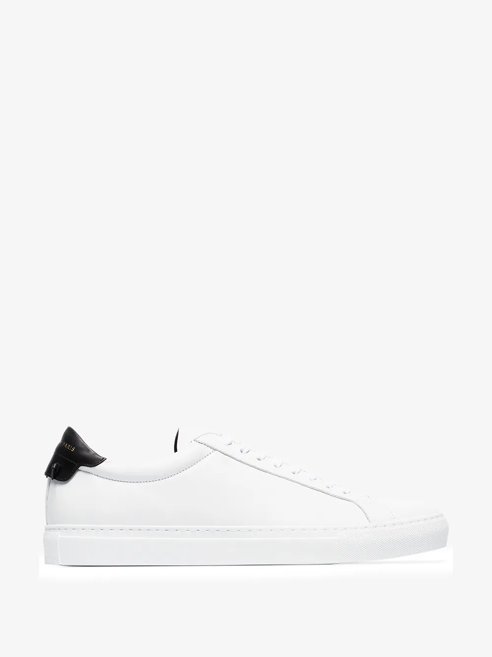 GIVENCHY GIVENCHY WHITE AND BLACK URBAN STREET LEATHER LOW TOP SNEAKERS,BH0002H0FS13913854