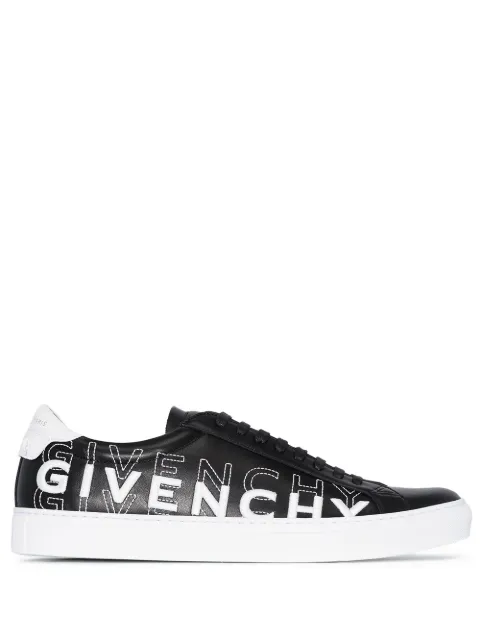 Givenchy Embroidered Logo Low Top Sneakers In Black