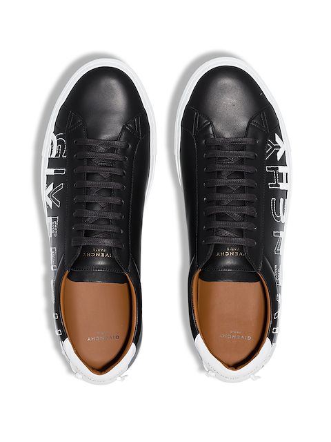 Givenchy Embroidered Logo Low Top Sneakers In Black