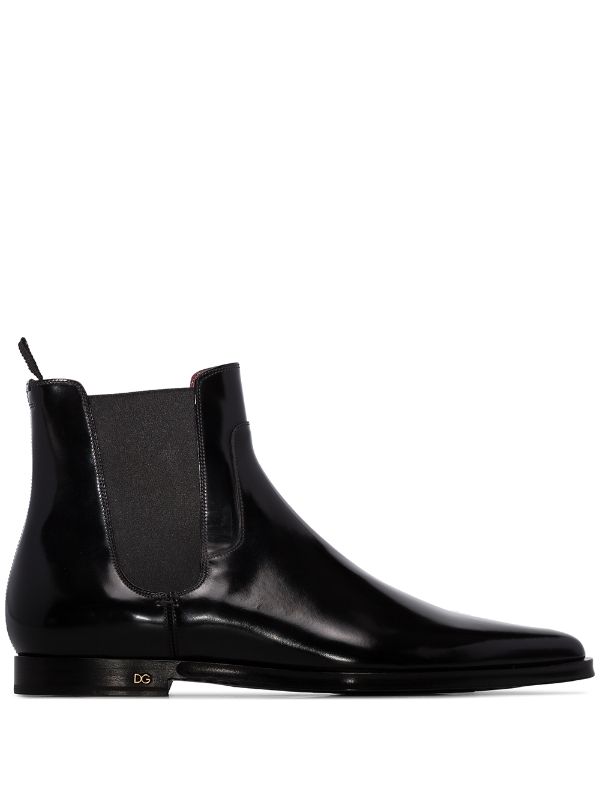 patent chelsea boots