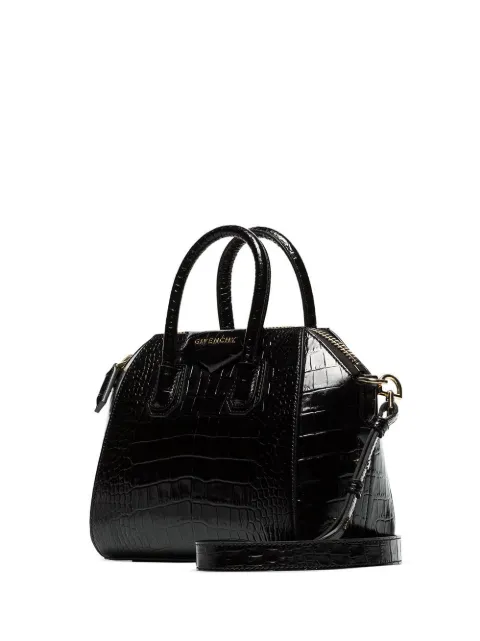 givenchy mini antigona croc black