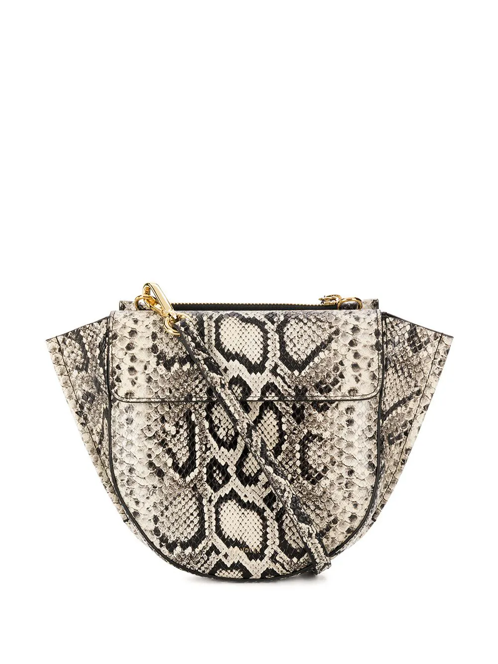 Wandler Borsa tote con stampa serpente - Nero