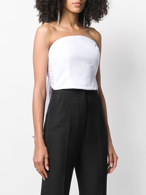SARA ROKA SARA ROKA CROPPED POPLIN TOP - WHITE