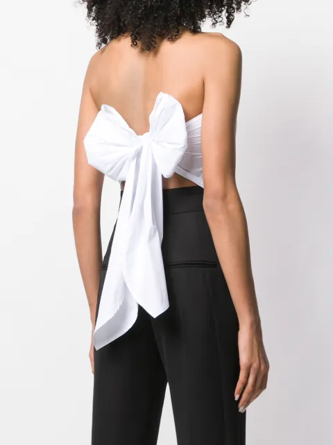 SARA ROKA SARA ROKA CROPPED POPLIN TOP - WHITE