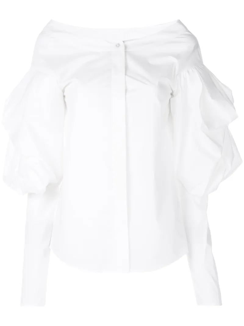 Vera Wang рубашка с пышными рукавами