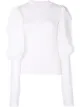 Image 1 of Vera Wang panelled ribbed-knit jumper