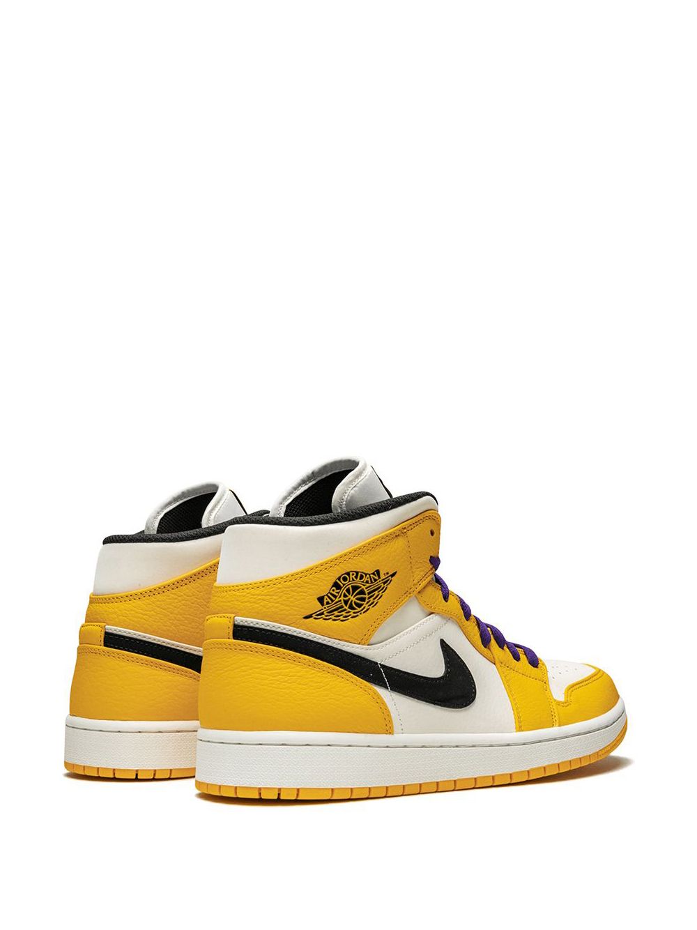Shop Jordan Air  1 Mid Se "lakers" Sneakers In Yellow