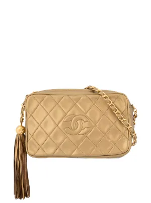 1991 1994 Quilted Fringe Chain Shoulder Bag