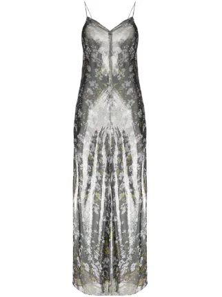 ganni white floral dress