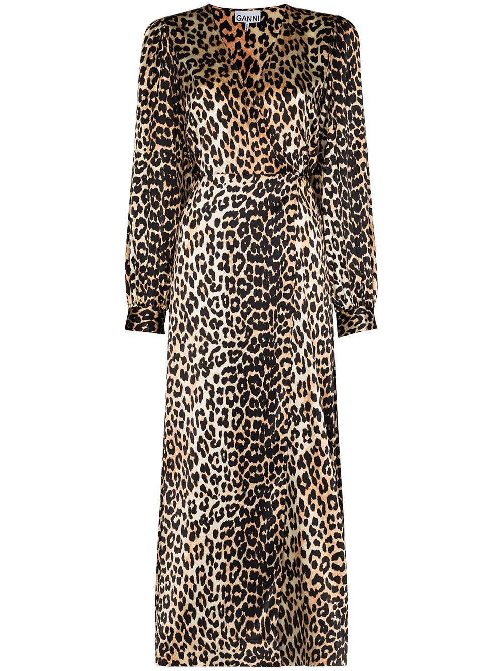 GANNI Leopard Print Midi Dress - Farfetch