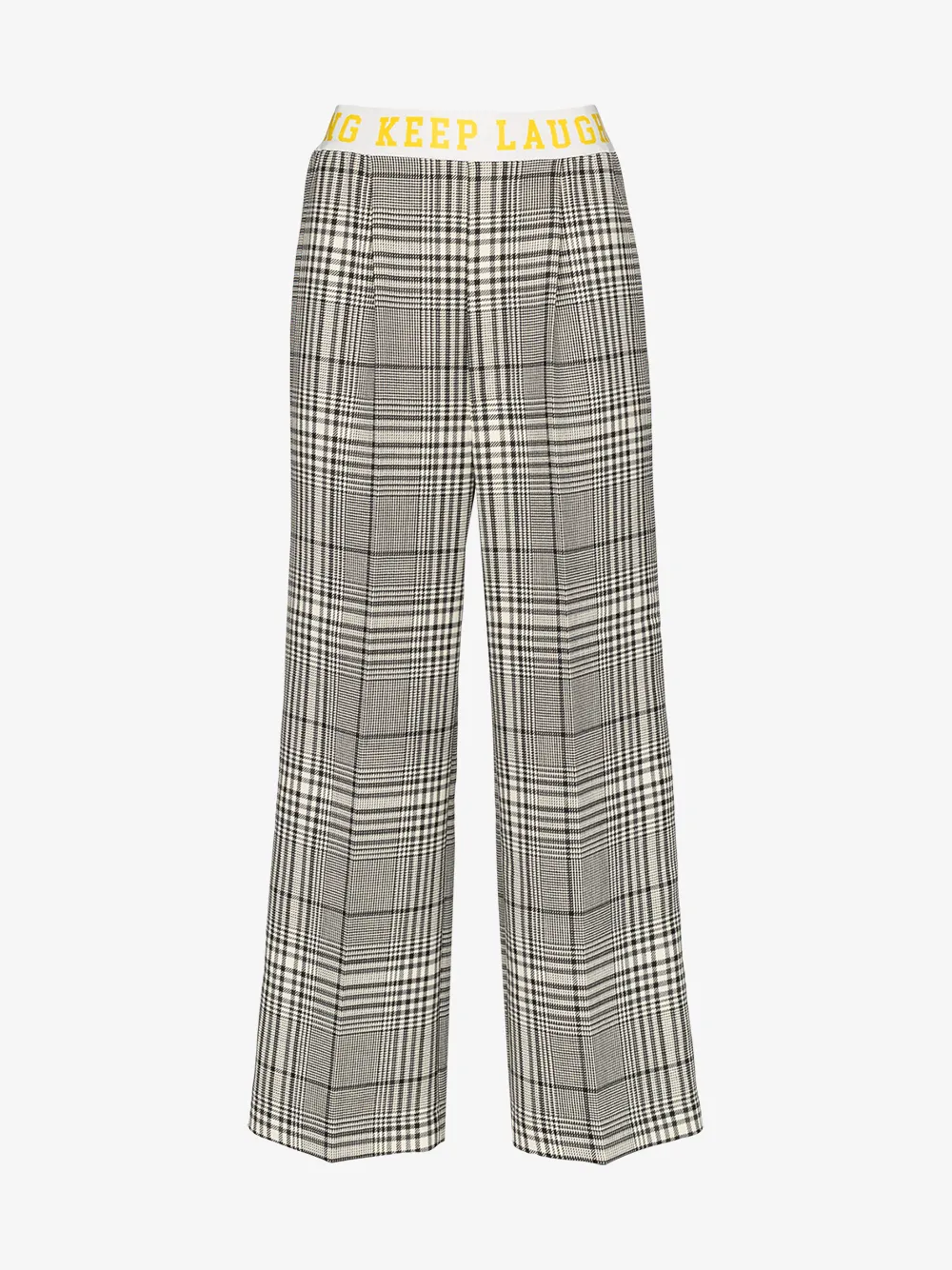 Mira Mikati Pants MIRA MIKATI HIGH WAIST CHECKED WIDE LEG TROUSERS
