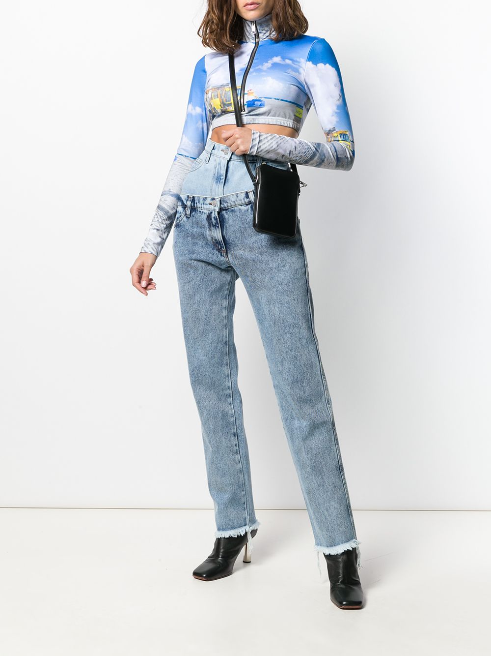фото Natasha zinko джинсы прямого кроя с двойным поясом