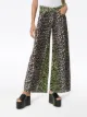 GANNI wide-leg animal print jeans