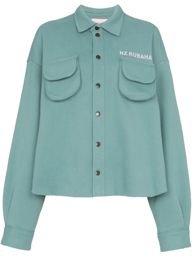 Natasha Zinko Jackets NATASHA ZINKO OVERSIZED CARGO SHIRT-JACKET - GREEN