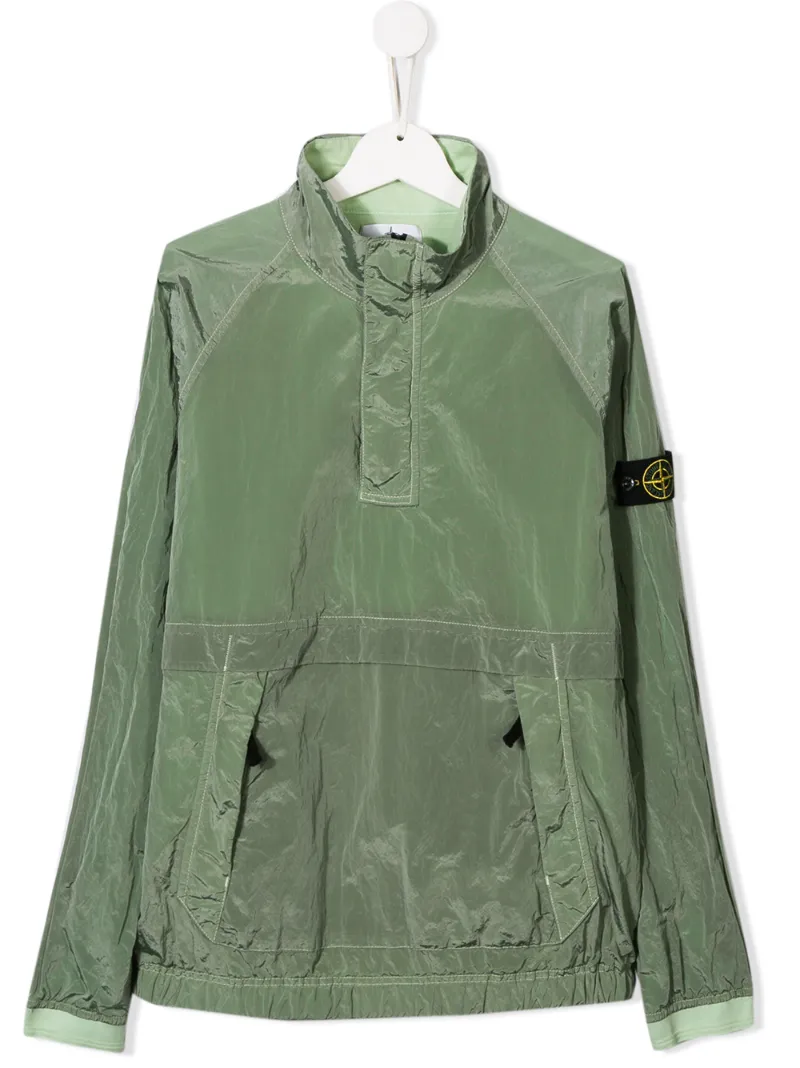 Stone Island Junior дождевик с нашивками