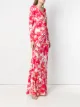 Roberto Cavalli floral sketch dress