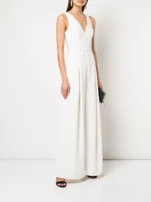 amsale white jumpsuit