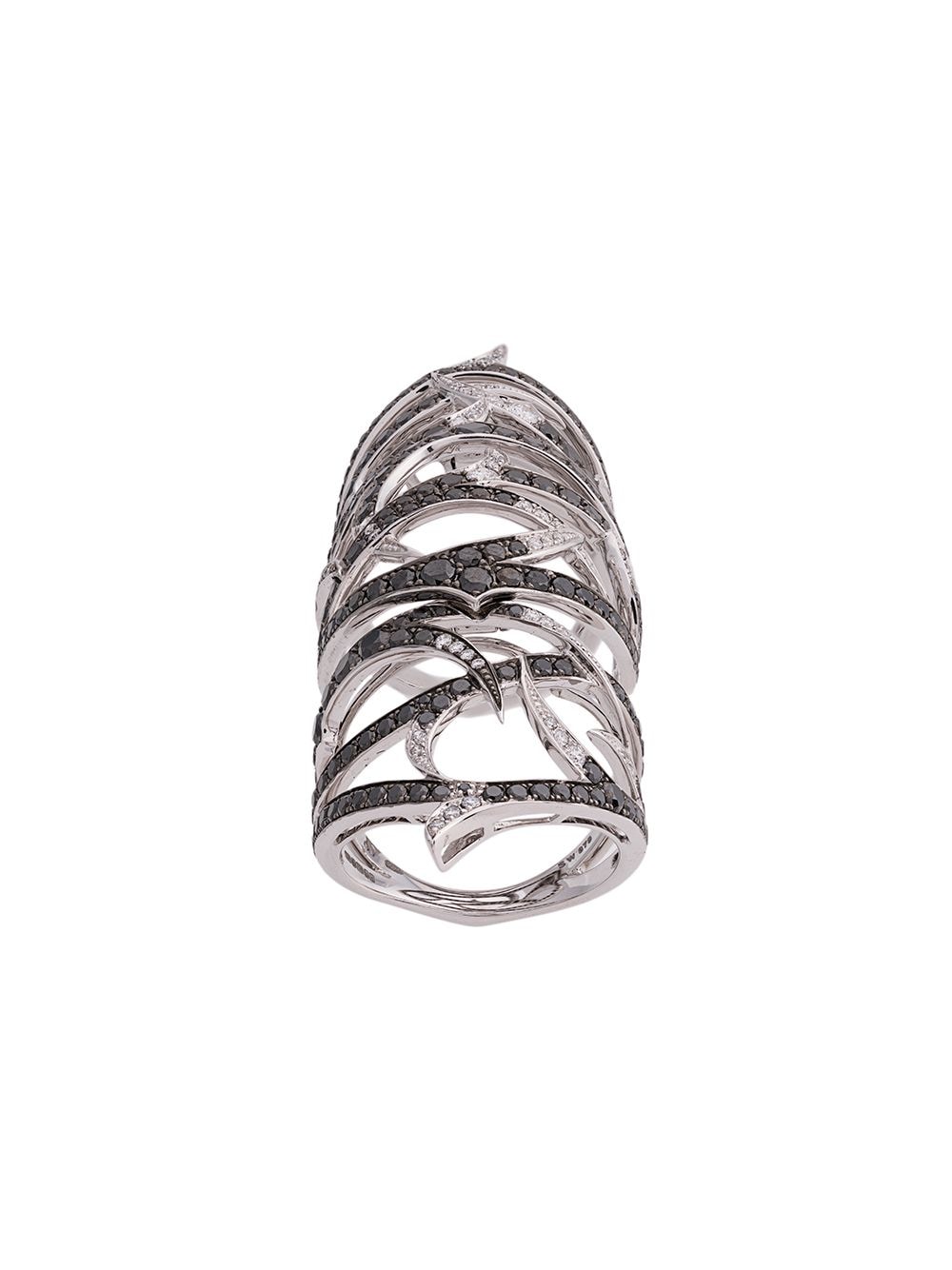 Stephen Webster Embellished Armour Ring In White Gold