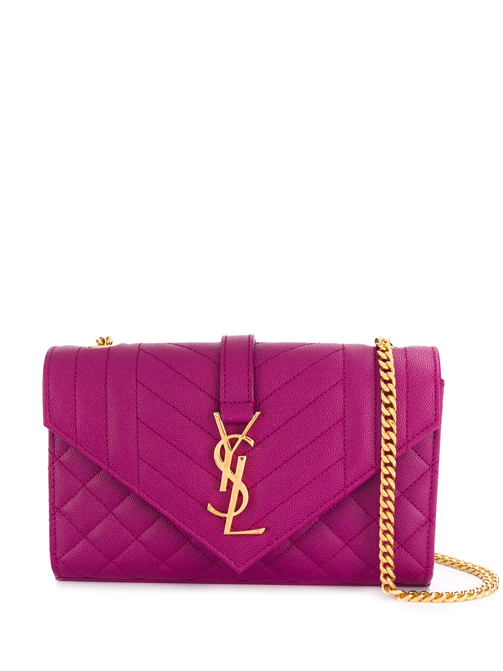 SAINT LAURENT SAINT LAURENT SMALL ENVELOPE CROSSBODY BAG - PURPLE