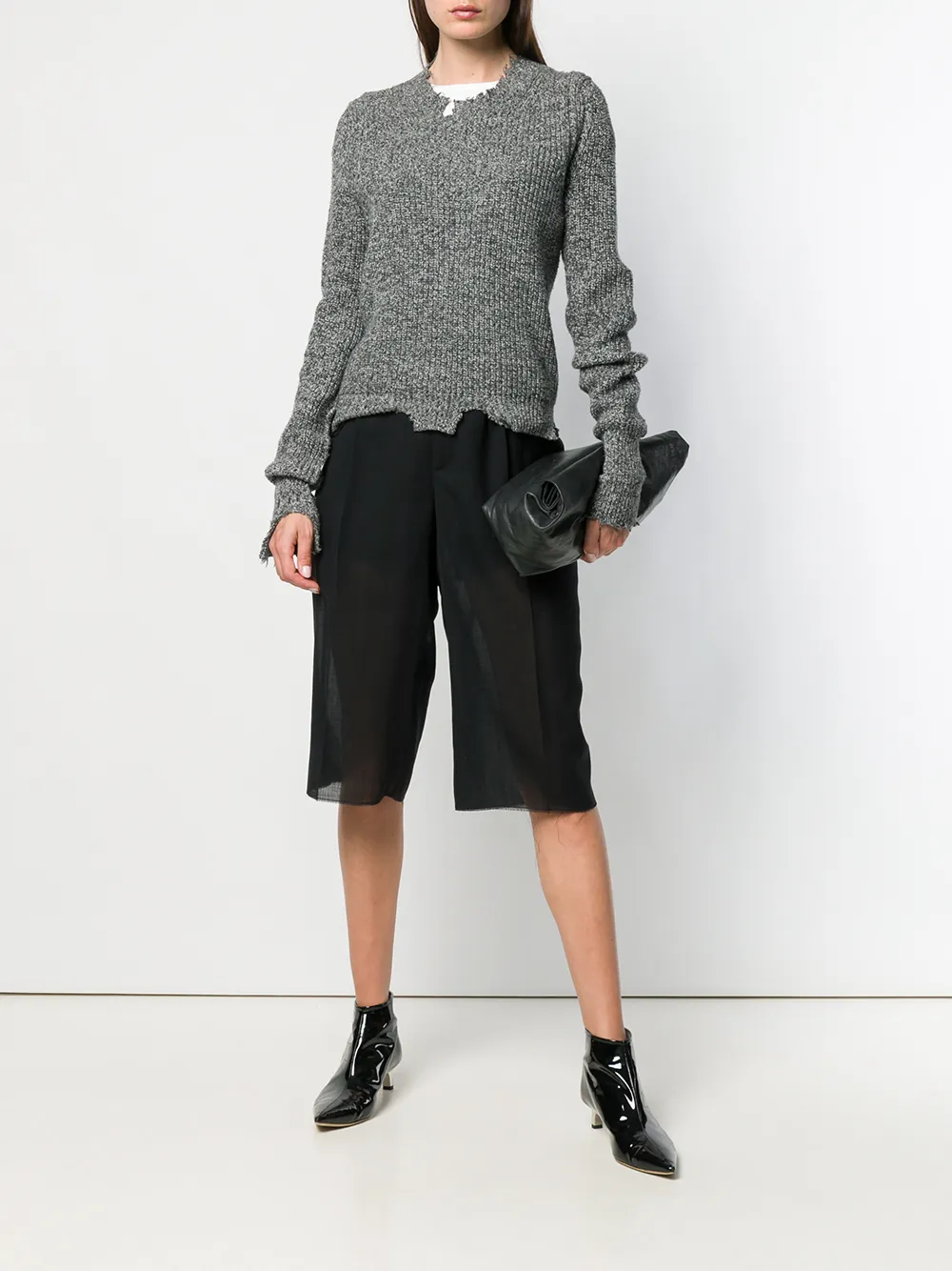 Maison Margiela Kniehoge shorts Zwart