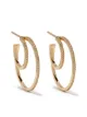 الصورة 1 من Georg Jensen أقراط مدورة بالذهب الأصفر 18 قيراط والألماس