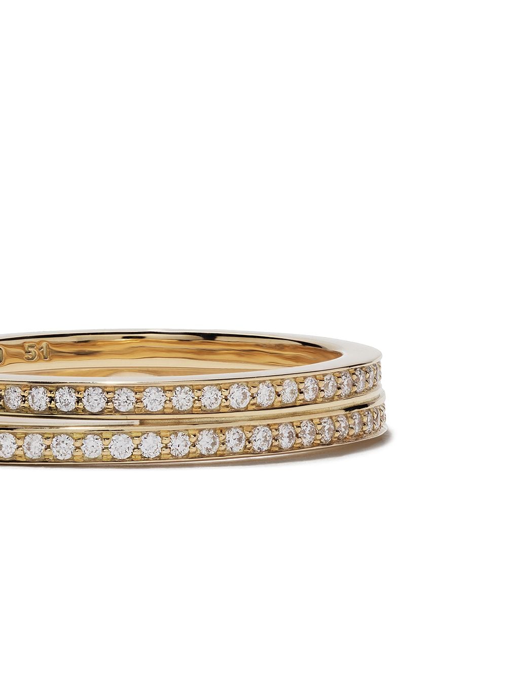 фото Georg jensen кольцо halo из желтого золота с бриллиантами