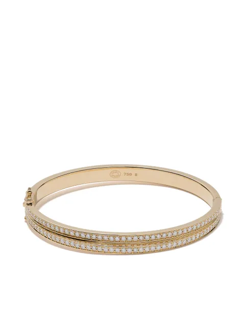 Georg Jensen - 18kt yellow gold Halo brilliant cut diamond bangle