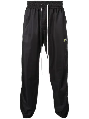 Stone Island logo-patch elasticated-waist Track Pants | Black