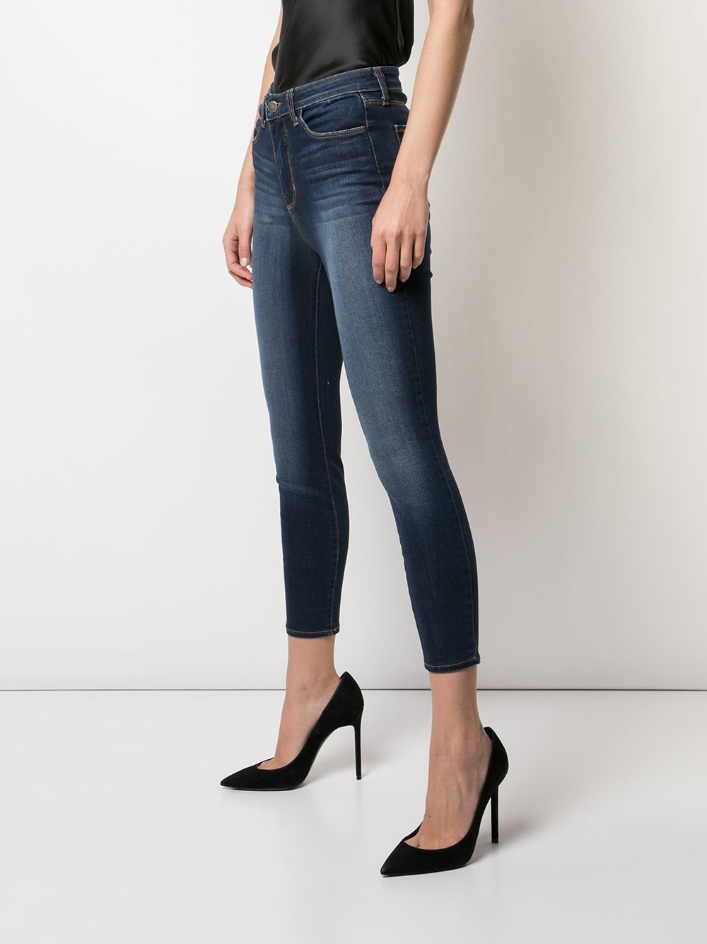 Shop L Agence Margot Skinny Jeans In Blue