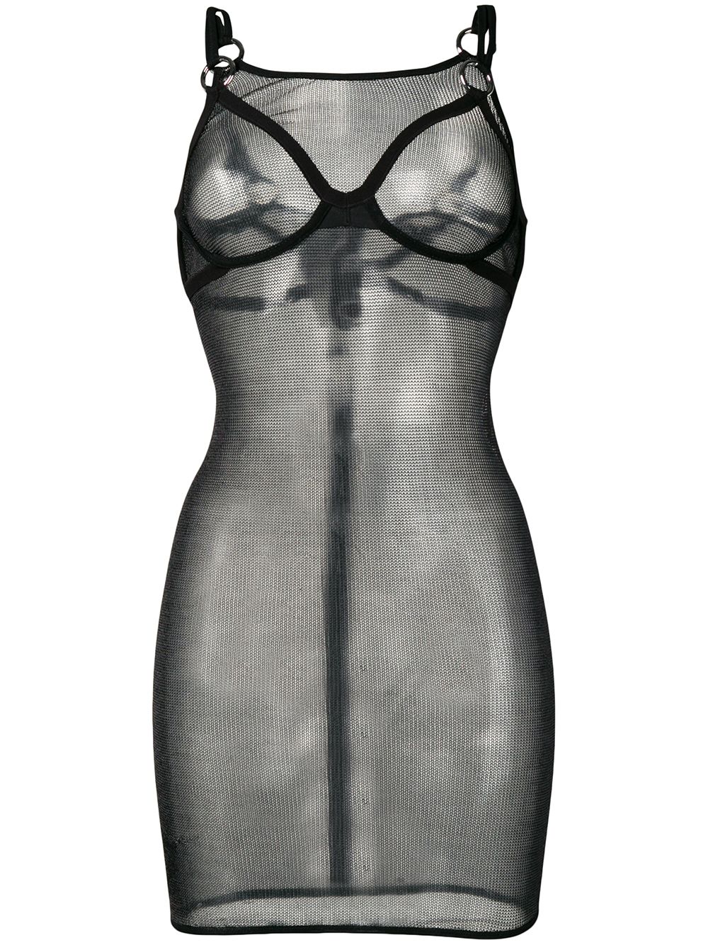 фото Unravel project прозрачное приталенное платье