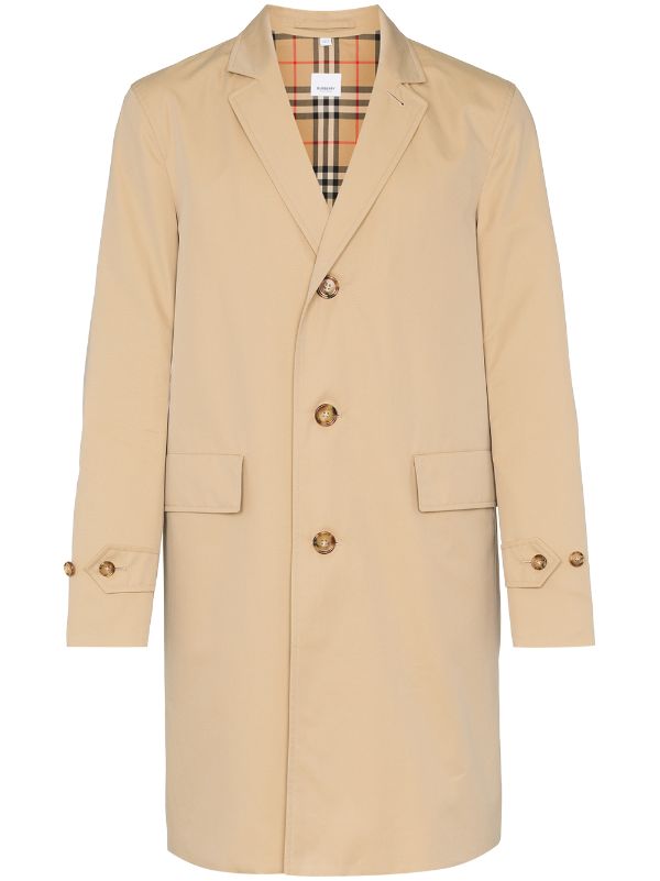 burberry single breasted coat