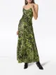 GANNI tiger print maxi dress