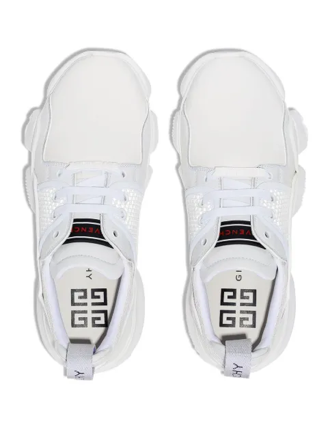 Givenchy Jaw Mesh And Suede-Trimmed Leather, Neoprene And Rubber Sneakers In White
