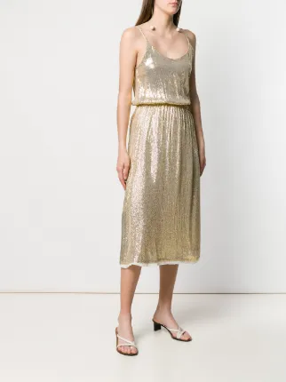 sequinned sleeveless dress展示图