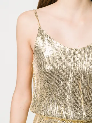 sequinned sleeveless dress展示图