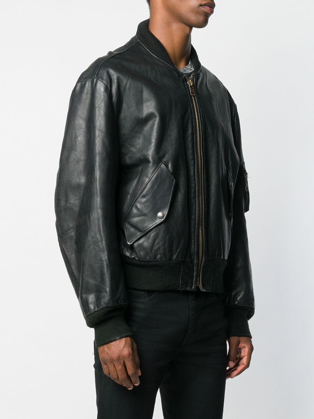 A.N.G.E.L.O. Vintage Cult 1980's Leather Bomber Jacket - Farfetch