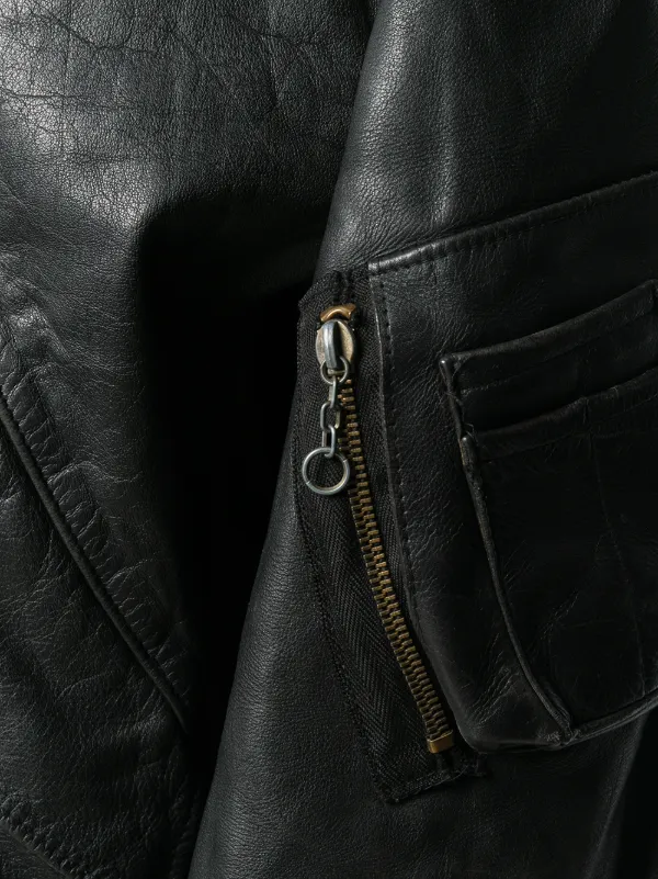 leather gucci jacket 80s