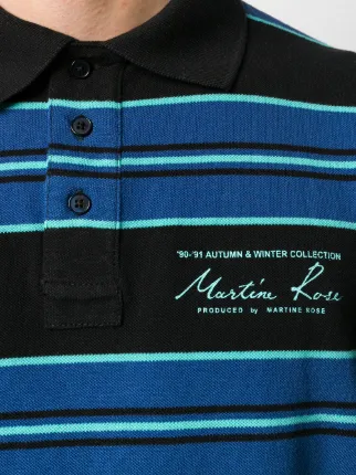 logo striped polo shirt展示图