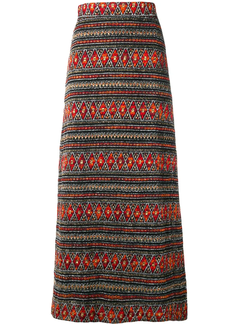 A.N.G.E.L.O. Vintage Cult юбка 1960-х годов с вышивкой