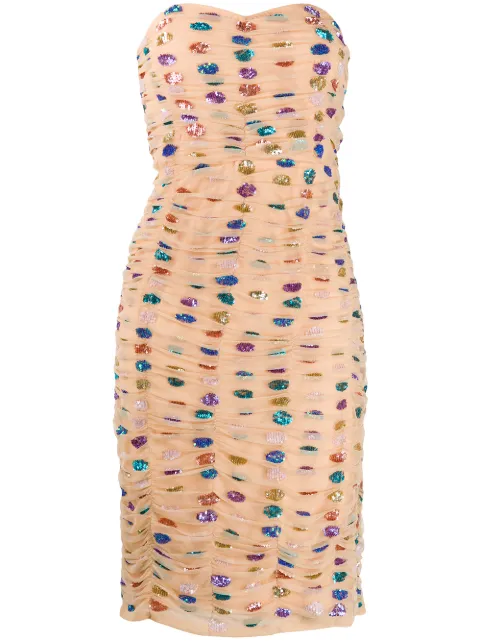 Draped Strapless Dress