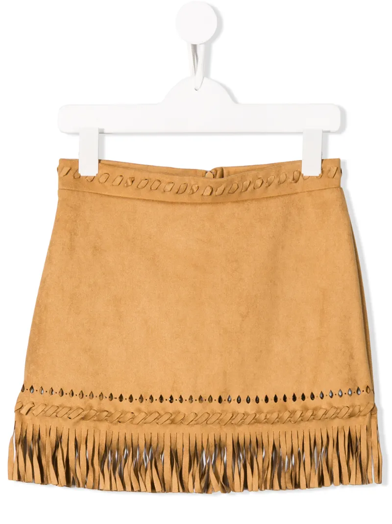 Alberta Ferretti Kids юбка с бахромой