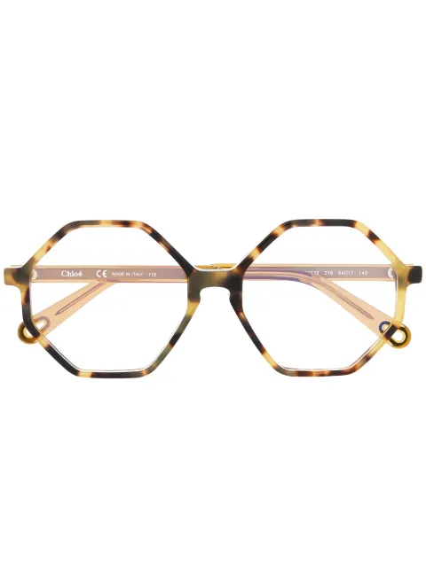 chloe hexagon glasses