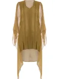 Masnada sheer panel dress - Green