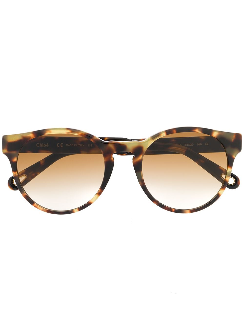 Chloé Tortoiseshell Round Sunglasses In Brown