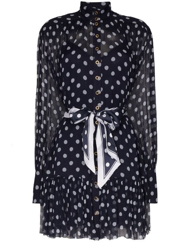 zimmermann black and white polka dot dress