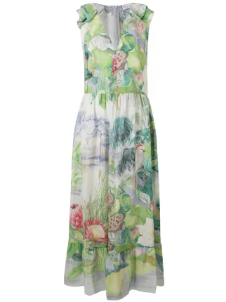RED Valentino Abito Lungo a Fiori REDValentino - Farfetch